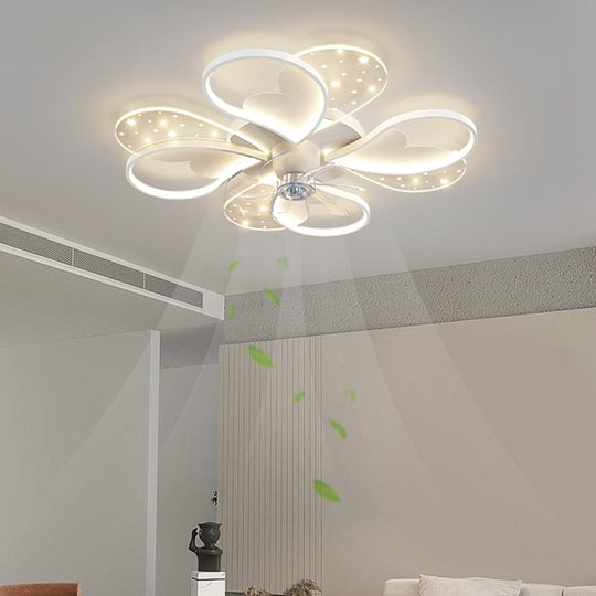 Nordic - Inspired Ceiling Fan Light Lamp - Ideal For Bedroom And Dining Room Decor With Led Lights