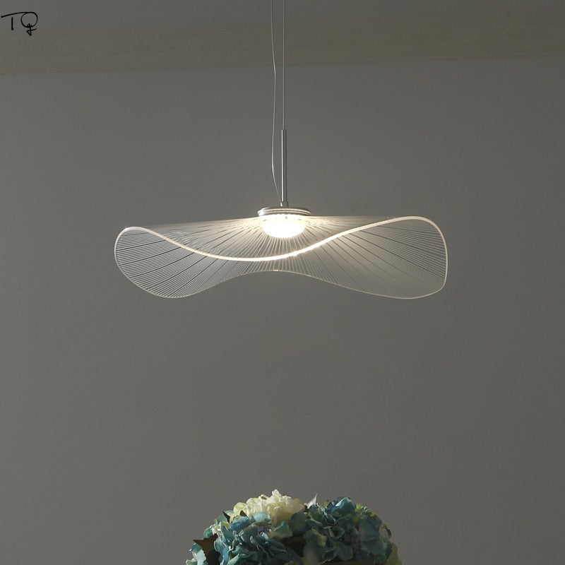 Nordic Creative Individual Hat Pendant Lights Designer Fashion Lotus Leaf Decorative Hanging Lamp