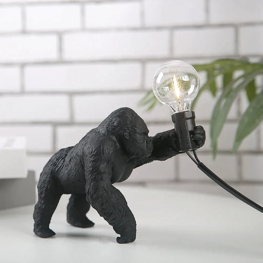 Resin Led Table Lamp Italian Orangutan Night Light Gorilla Desk Lamp Living Room Bedroom Bedside