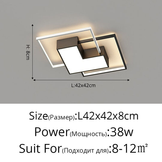 Postmodern Minimalist Living Room Chandeliers Creative Aluminum Bedroom Lamp Led Art Study Ceiling