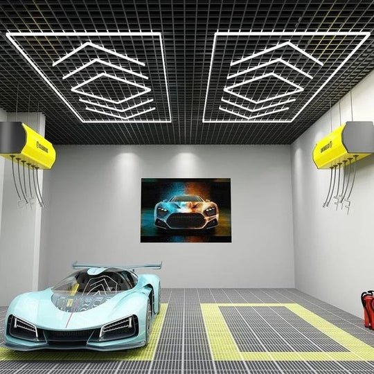 Customized High Power Supermarket Pendant Car Detailing Exhibition Arrow Shaped Led Bar Repair