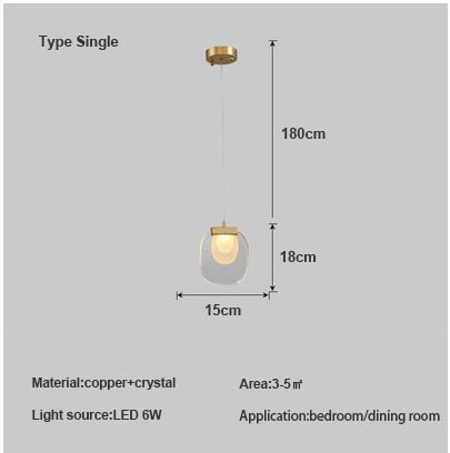 Post - Modern Crystal Chandelier For Bedside Rotating Duplex Building Luxury Creative Personality