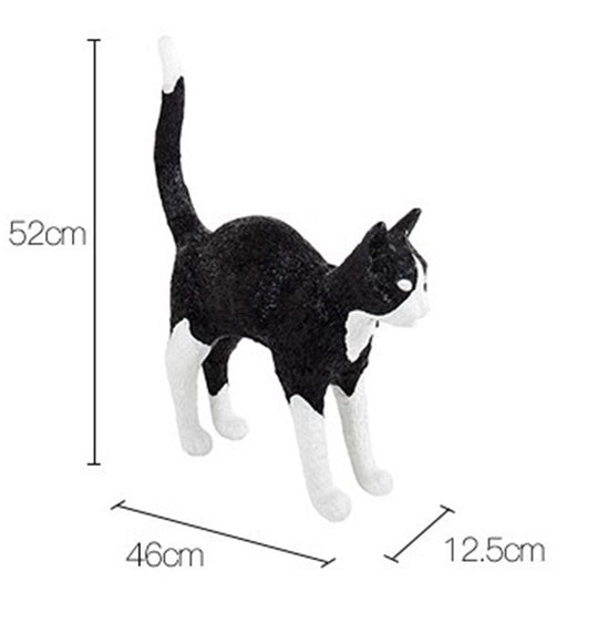 Nordic Resin Cat Table Lamps - Bedside Desk Lamp With Led Light Fixtures For Bedroom Artistic Home