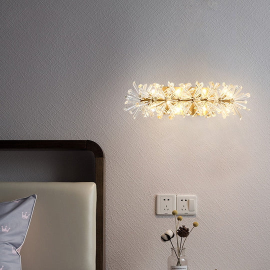 Modern Crystal Led Wall Lights Gold Metal Living Room Bedside Tv Background Sconces G4 Bulb 110 -