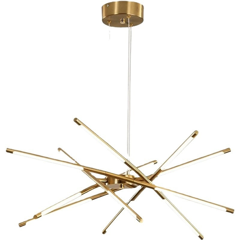 Nordic Screw Propeller Led Chandeliers For Living Dining Room Pendant Lights Iron Art Light Stick