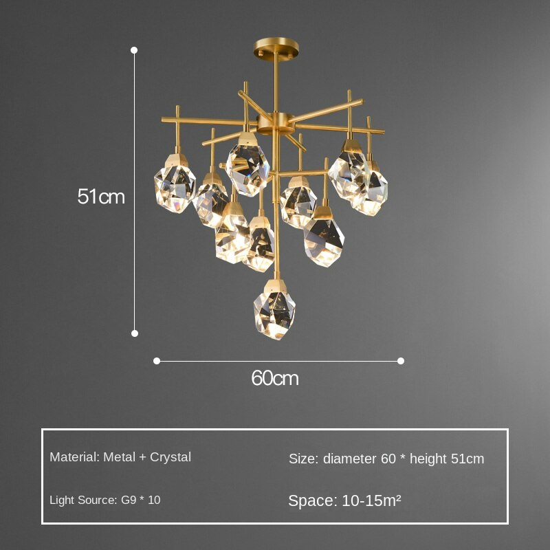 Luxury Crystal Living Room Chandelier Modern Decor Bedroom Dining Kitchen Island Home Decoration