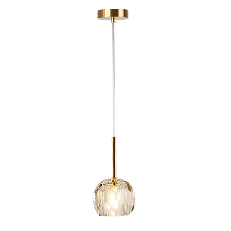 Nordic Crystal Hanging Light Bedroom Bedside Chandelier For Dining Room Living Fixture Pendant