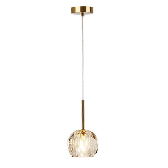 Nordic Crystal Hanging Light Bedroom Bedside Chandelier For Dining Room Living Fixture Pendant