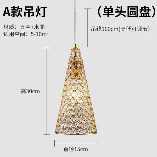 Italian Design Luxury Gold Lustre Crystal Pendant Lights Modern Light Fixtures For Living/Dining