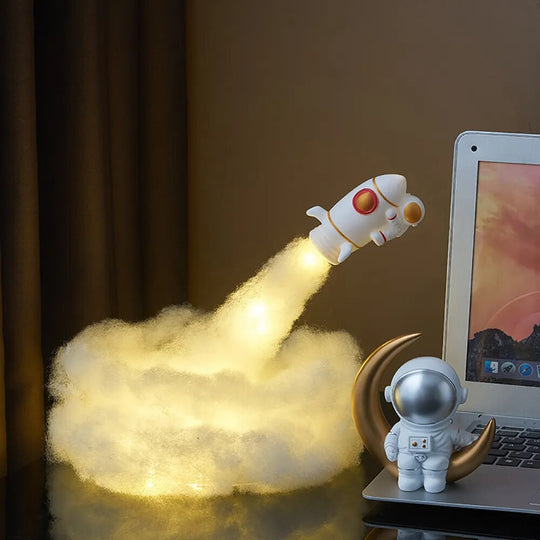 Cute Astronaut Figurines Resin Statue Sculpture Home Decor Spaceman Miniatures Table Ornaments
