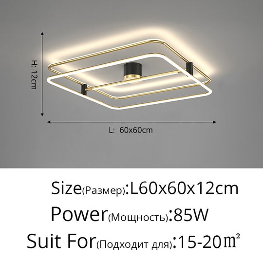 Recessed Led Ceiling Lights Simple Modern Bedroom Lamp Nordic Light Luxury Living Room Creative