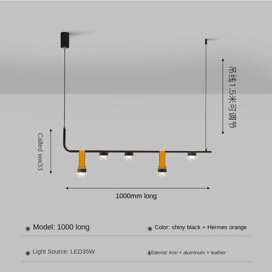 Creative Restaurant Pendant Lamp Northern Europe Simple Long Bar Front Light Luxury Personality