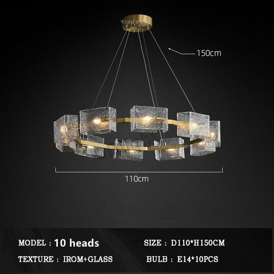 New Creative Crystal Chandelier Modern Luxury Living Room Restaurant Pendant Light Irregular Luster