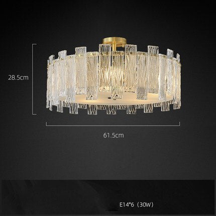 1 - 3 Layer G9 Led Retro Golden Copper Chandelier Lighting Fixtures Hanging Lapmps Lustre