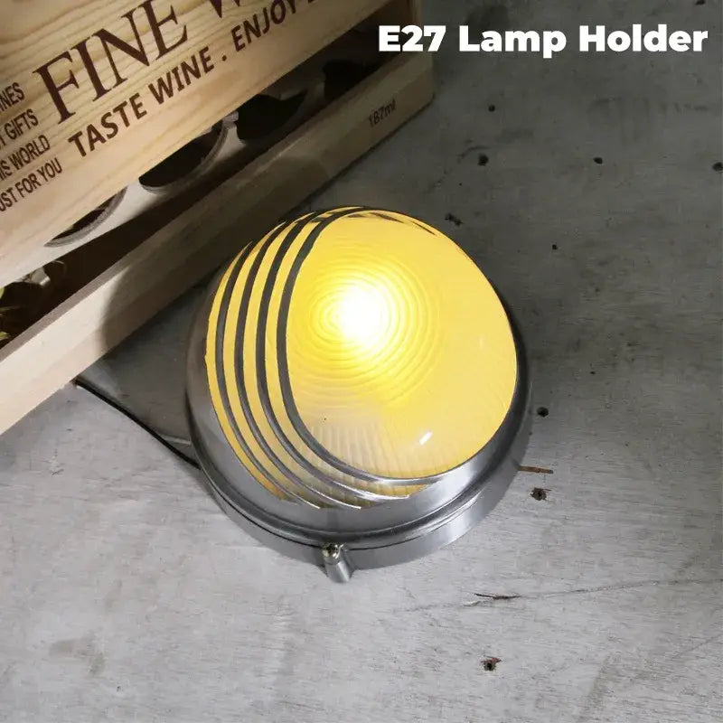 Outdoor Retro Led Wall Lamp E27 Industrial Vintage Ip65 Waterproof Glass Ceiling Sconce Bathroom