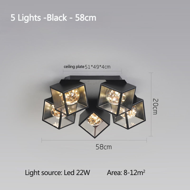 Modern Led Gypsophila Ceiling Chandelier Bedroom Living Dining Room Pendant Lamp Luster Deco