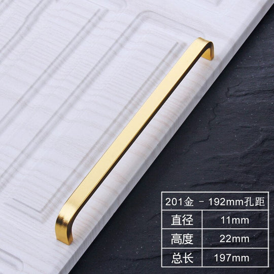 4/6/8/10/12 Inches Gold Black Silver Space Aluminum Handles Kitchen Door Cabinet Straight Handle