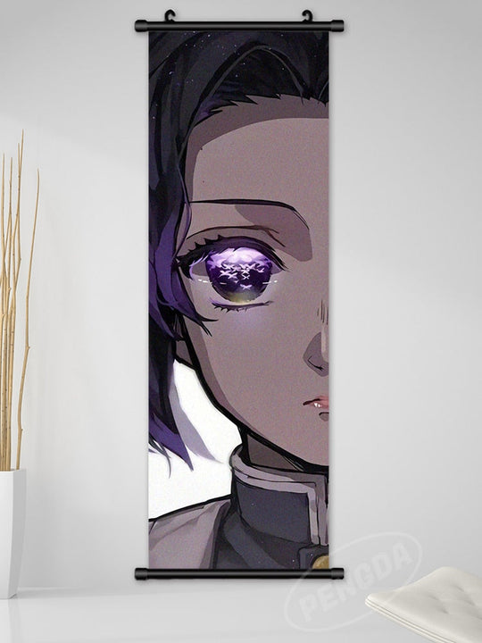 Demon Slayer Anime Scroll Art - Rengoku Kyoujurou Canvas Poster For Home Decor 25X75Cm / Blue China