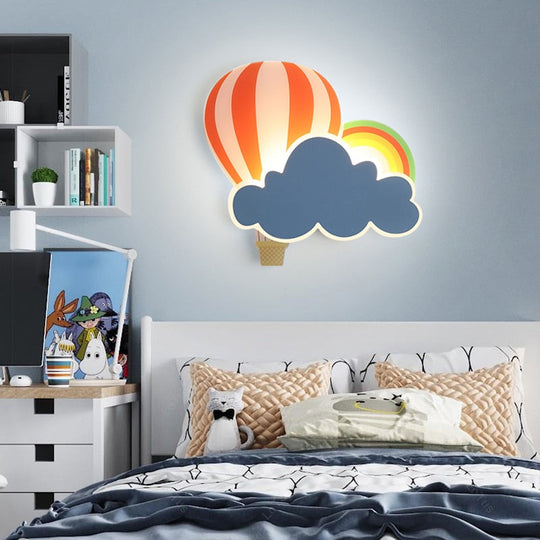 Hot Air Balloon Cloud Wall Light Creative Children Lamp For Bedroom Bedside Lighting Led Indoor
