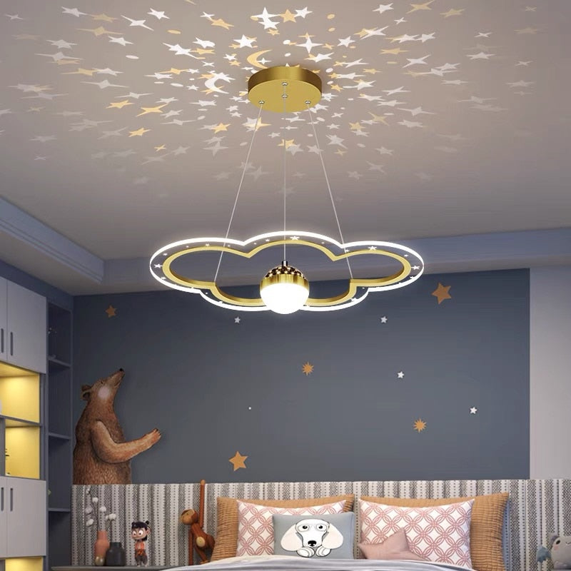 Modern Led Starry Sky Art Deco Chandelier For Bedroom Pendant Lighting