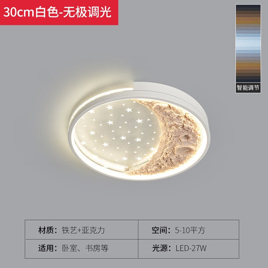 Modern Moon Ceiling Light Luxury Simple Bedroom Chandelier Creative Home Warm Sky Star Dining Room
