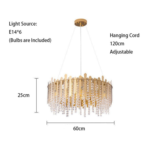 Luxury Dimmable Led Ceiling Chandeliers - Glass Gold Hanging Lamps With Remote Control For Home