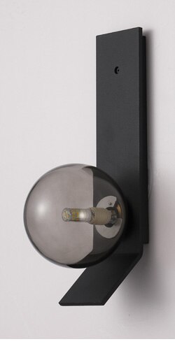 Nordic Minimalist Dark Green Soot Glass Bedroom Bedside Wall Lamp F