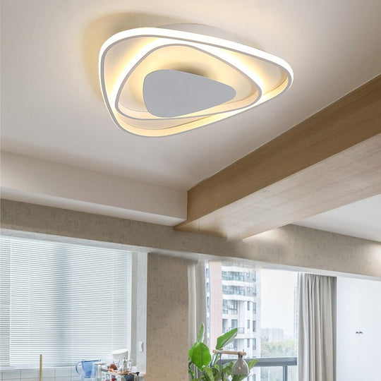 Nordic Ultra Thin Led Ceiling Light With Remote Black White For For Living Room Bedroom Light