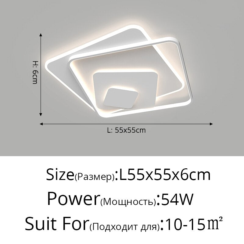 Nordic Modern Minimalist Bedroom Chandeliers White Black Led Ring Lamp Style Living Room Lights