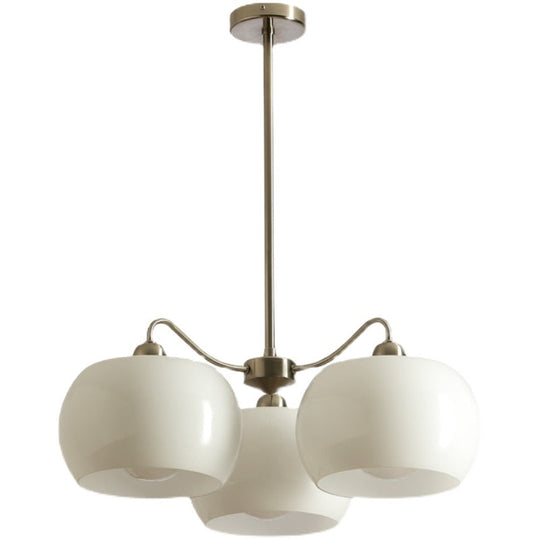 New Modern Korean Popular Shiny White Glass 3 Lights 5 France Nordic Kitchen Living Room Hotel