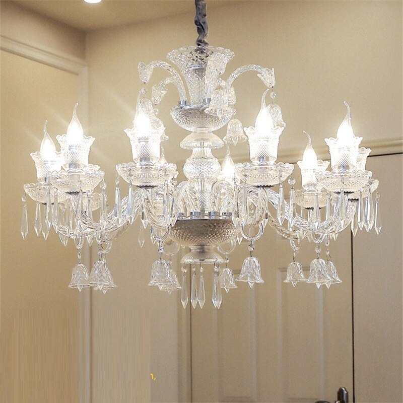 Vintage K9 Crystal Chandelier - Elegant Lighting For Living Room Bedroom And Kitchen