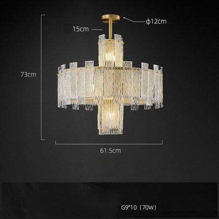 1 - 3 Layer G9 Led Retro Golden Copper Chandelier Lighting Fixtures Hanging Lapmps Lustre