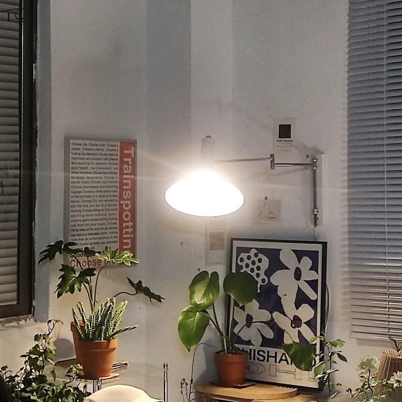 Italian Design Vintage Industrial Wall Lamp Led E27 Swing Arm Adjustable Bauhaus Scocnes Studio