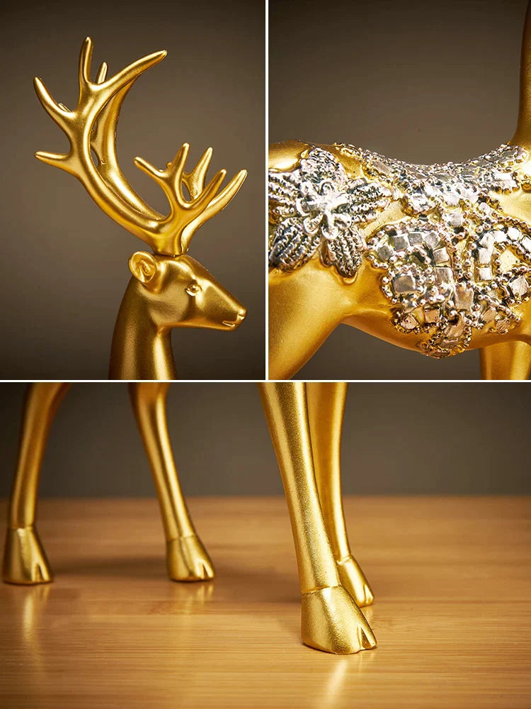 2Pscandinavian Deer Decoration Porch Cabinet Living Room Tv Small Furniture Housewarming Gift Home