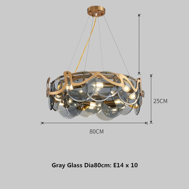 Dining Room Pendant Lights Modern Luxury Living Bedroom Creative Grey White Crystal Hanging Home