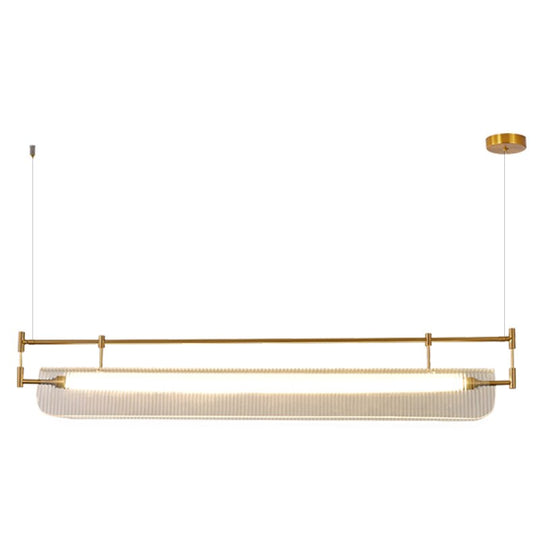 Simple Restaurant Chandelier Modern Fashion Designer Dining Table Bar Design Sense Long Stripe Lamps