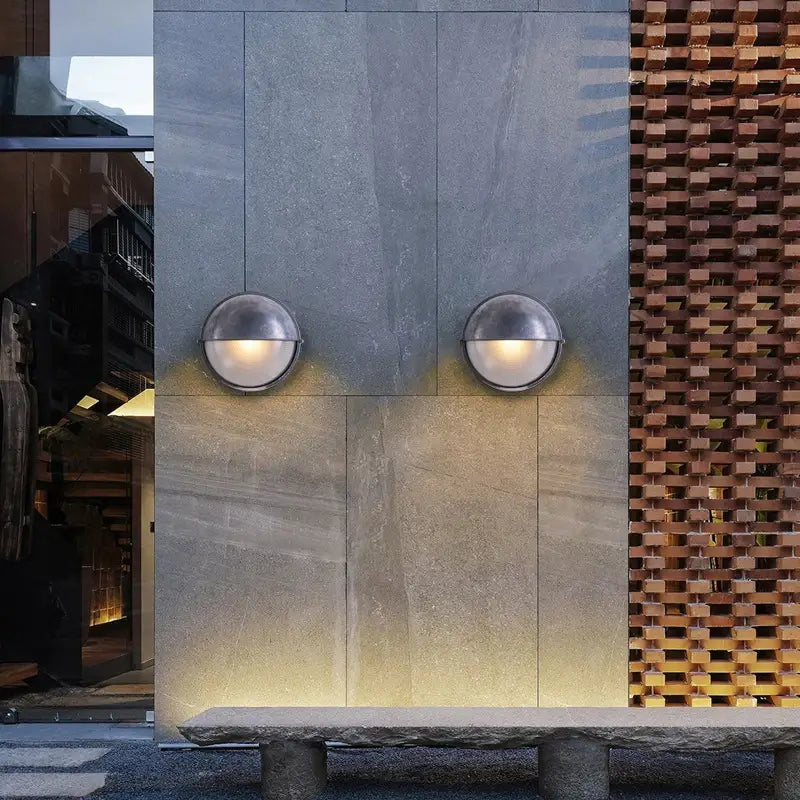 Outdoor Retro Led Wall Lamp E27 Industrial Vintage Ip65 Waterproof Glass Ceiling Sconce Bathroom