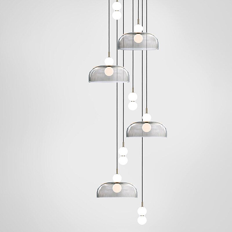 Duplex Stairwells Glass Pendant Light Post - Modern Lamp Bedside Living Room Bedroom Corridor