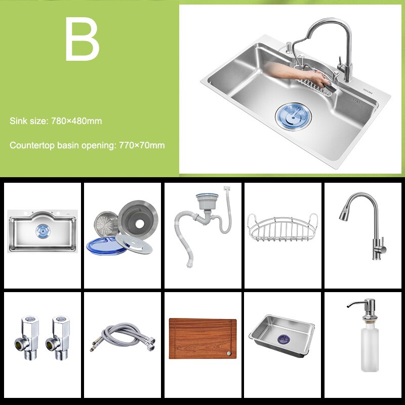 Nano 304 Stainless Steel Vegetable Sink For Kitchen Household Undercounter Basin Voppo Evier