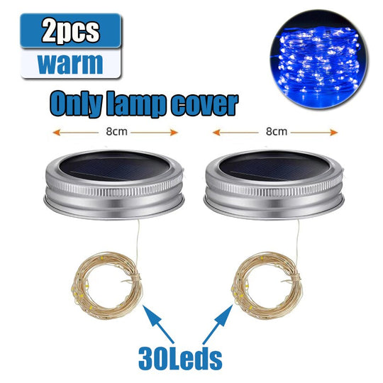 Solar Glass Crack Lights: Distinctive Fairy Lighting For Gazebos And Patios Cover Blue 2Pcs Lights