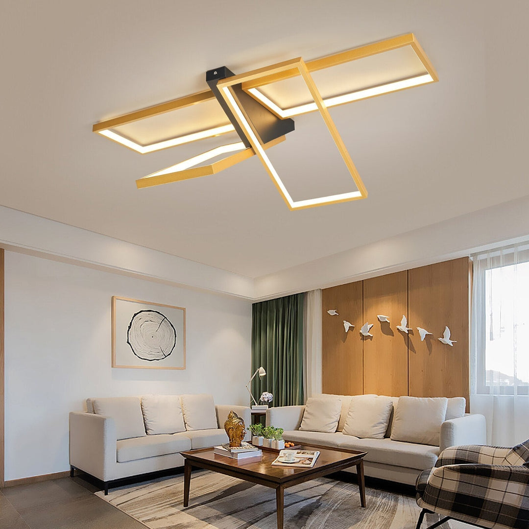 Modern Led Chandelier Lighting For Living Room Bedroom Dining Kitchen Gold Or Black Finished 90 -