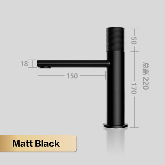 Brass Black Bathroom Faucet Round Hand Washing Toilet Table Under High - End Hotel Hot And Cold