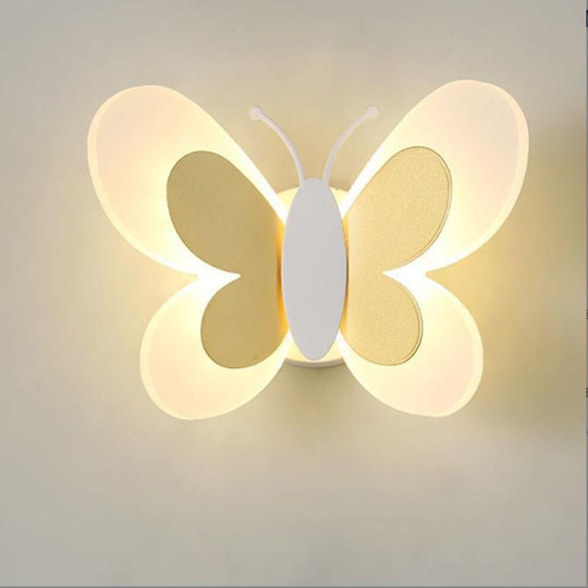 Butterfly Girl Room Lamp Creative Cartoon Children Energy - Saving Boy Bedside Bedroom Wall Ceiling