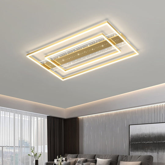 Master Bedroom Chandelier Gold/Black Creative Personality Romantic Led Ceiling Lights Round Simple