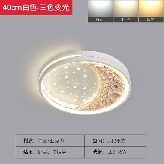 Modern Moon Ceiling Light Luxury Simple Bedroom Chandelier Creative Home Warm Sky Star Dining Room
