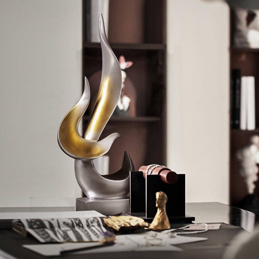 Abstract Sculpture: Creative Figurine For Living Room Tv Shelf Modern Statues Statue Home Decor And