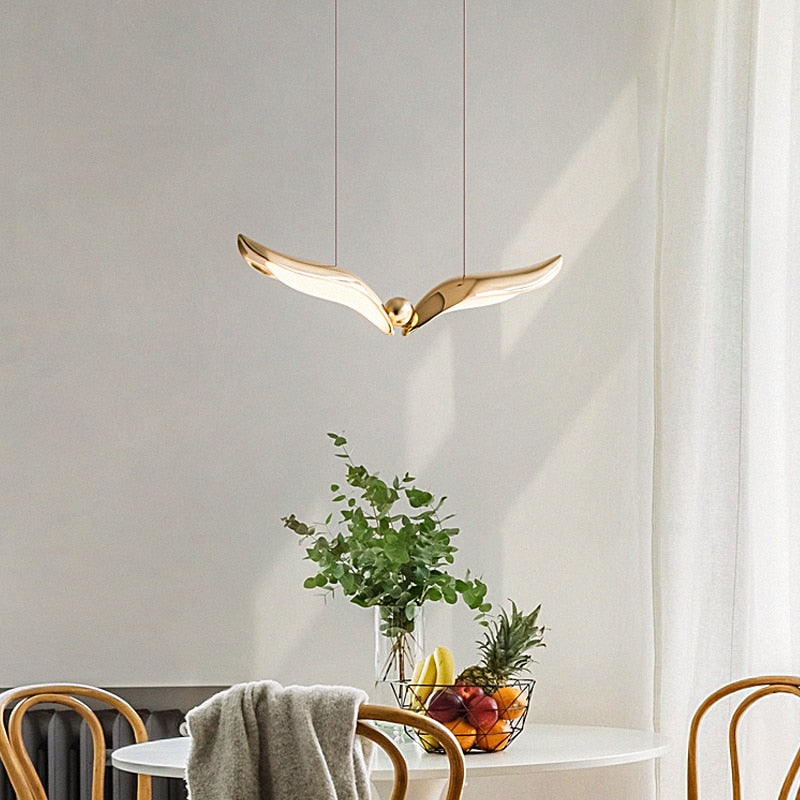 Seagull Led Chandelier Designer Creative Bar Simple Modern Personality Art Dining Table Lamp