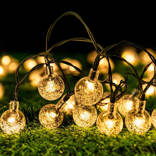 Waterproof Solar Bubble Ball Lights: Ideal For Gazebo And Garden Decor Warm White / 5M30Leds Lights