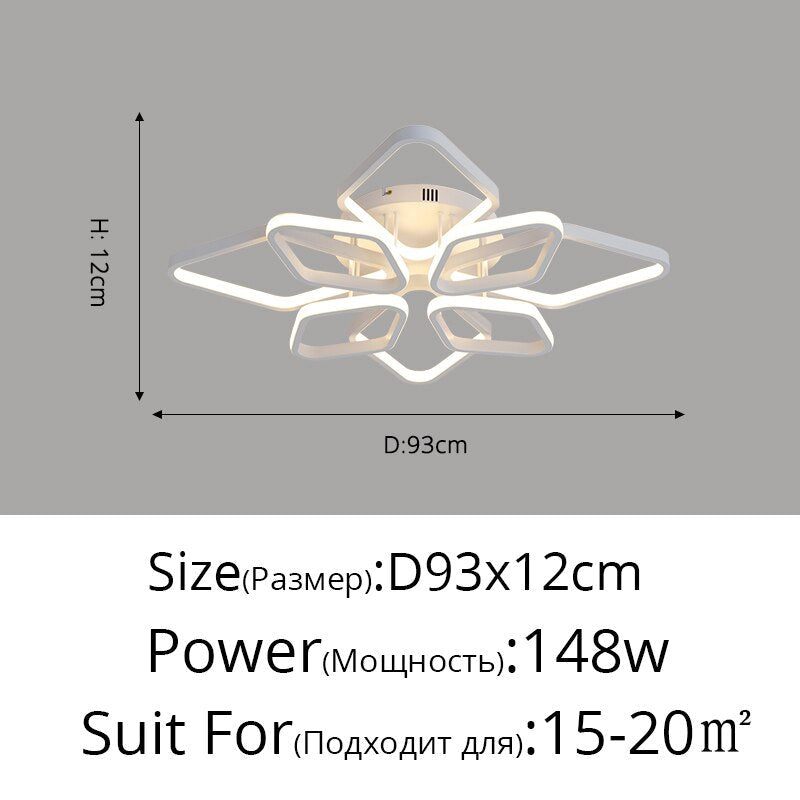 Nordic Creative Living Room Decor Led Chandeliers Modern Minimalist Romantic Bedroom Geometric
