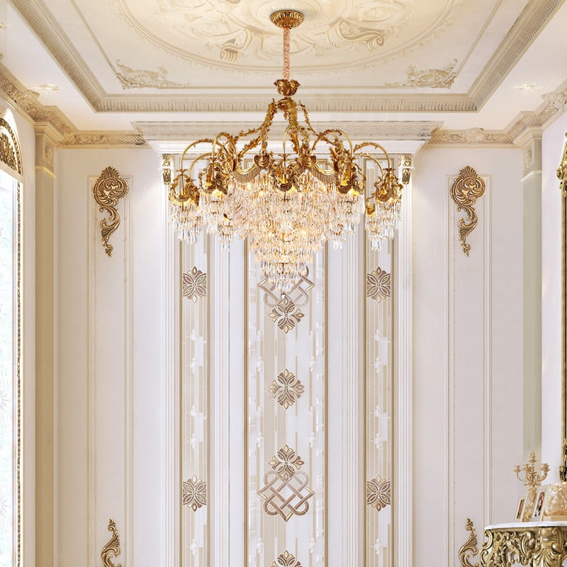 Hestia - European Style Living Room Lamp Crystal Villa Chandelier Light Luxury Atmosphere Hotel